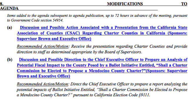 April 19 BOS Charter agenda